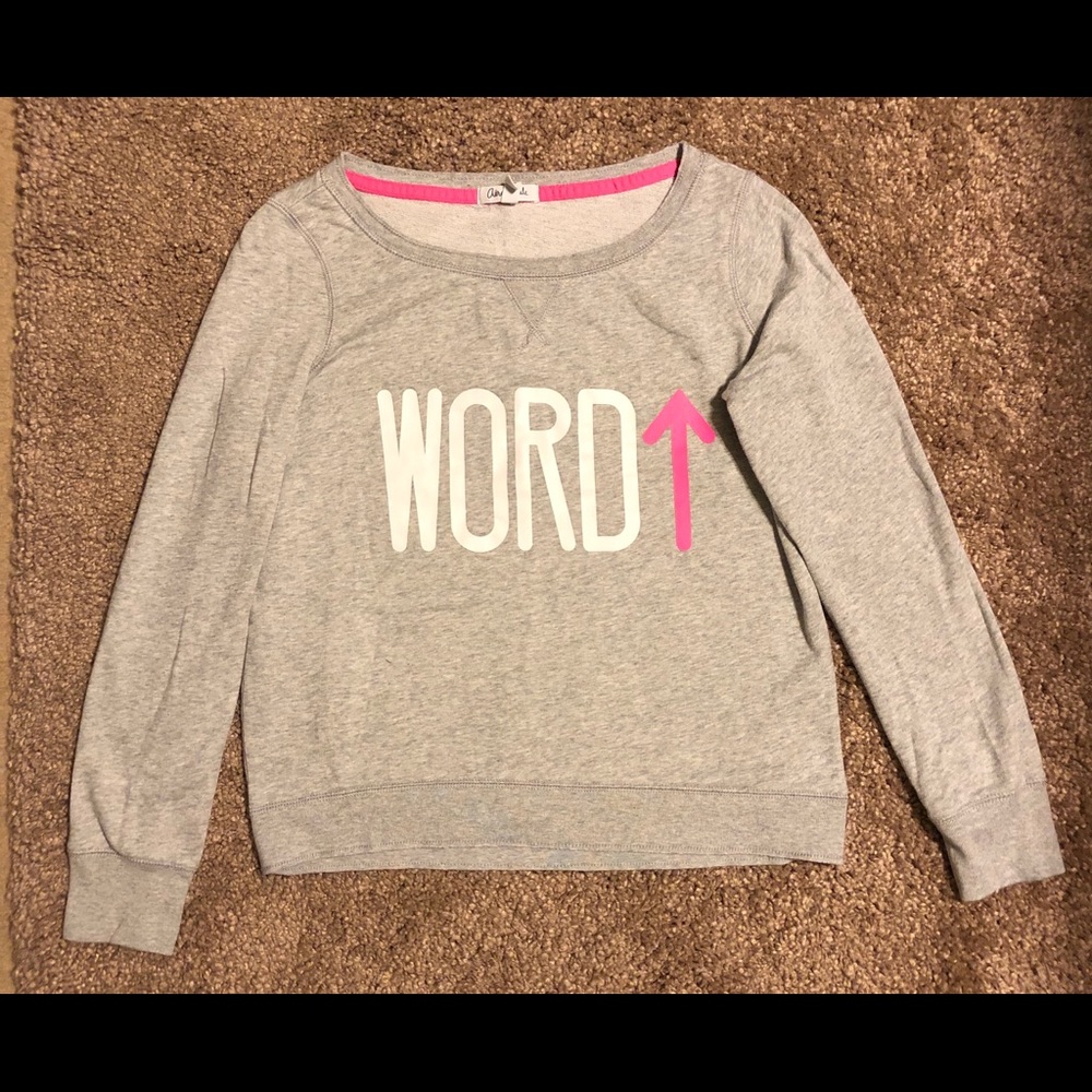 Aeropostale Wide Neck Sweatshirt, Sz S
